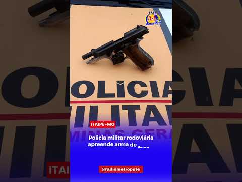 POLÍCIA RODOVIÁRIA APREENDE ARMA DE FOGO E MOTOCICLETA PRODUTO DE CRIME EM ITAIPÉ