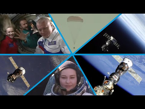 Yulia Peresild Returns to Earth - Soyuz MS-18 Undocking & Landing