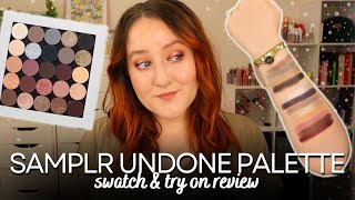 *NEW* SAMPLR UNDONE EYESHADOW PALETTE SWATCH & TRY ON REVIEW! Sample Beauty Eye Shadow Look Tutorial