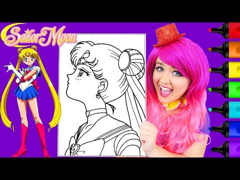 Coloring Sailor Moon Coloring Page Prismacolor Markers | KiMMi THE CLOWN Video