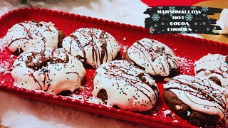 Marshmallow Frosted Hot Cocoa Cookies | Holiday Baking