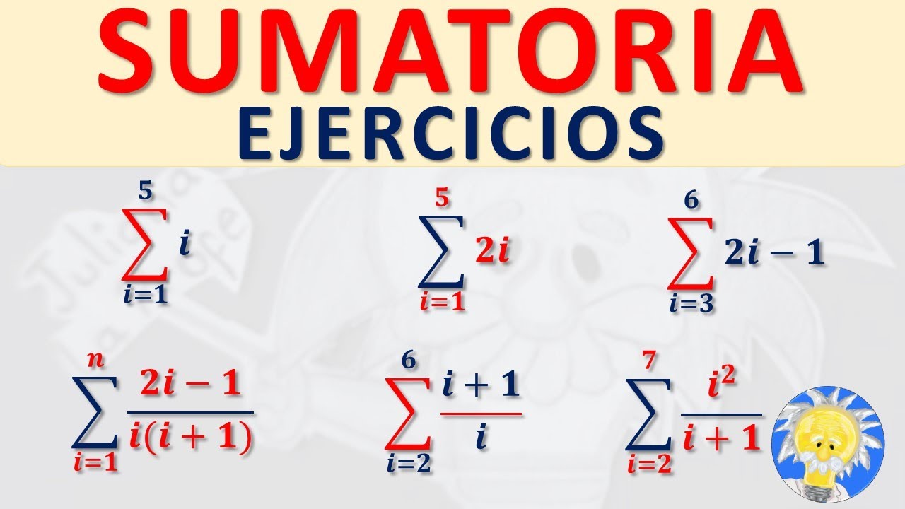 ∑ 👩‍🏫 Ejercicios de SUMATORIA | NOTACIÓN SIGMA | Juliana la Profe