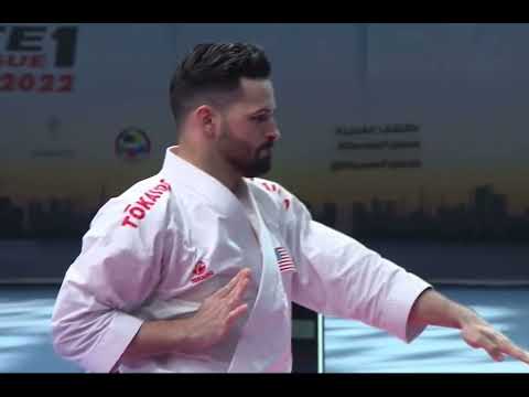TORRES ARIEL Ohaan Dai (USA) Vs HEYDAROV ROMAN (AZE) Unsu Bronze match Karate 1 Fujairah 2022