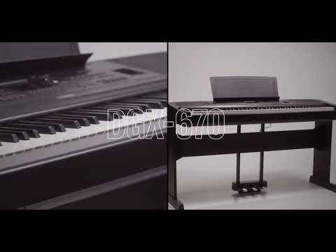 Yamaha DGX-670 88-Key Portable Grand Piano, Black w/ Power Adapter and Pedal image 3
