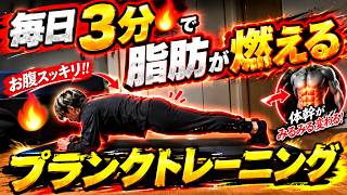 【毎日３分】初心者向け！３分で脂肪燃焼！体幹トレーニング！