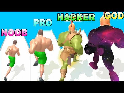 Muscle Rush Smash Running NOOB VS PRO VS HACKER VS GOD