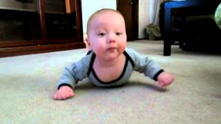 Ike trying to roll at 15 weeks