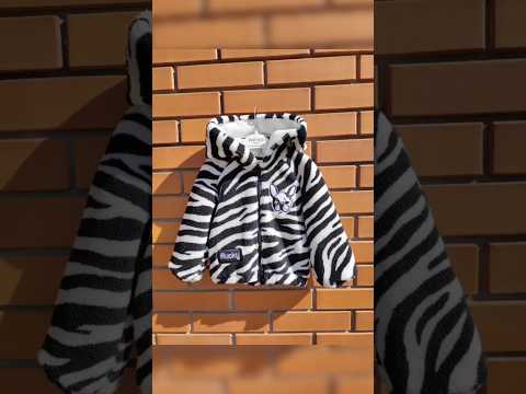 Детская теплая кофта на молнии Lucky 92 см мех Тедди черно-белая - фото 1 - id-p2550224486