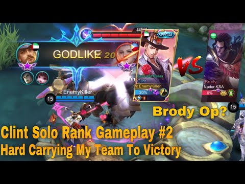 Clint Solo Rank Gameplay #2 | Hard Carry And Comeback Gameplay | MLBB