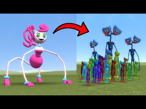 MOMMY LONG LEGS VS GAINT HUGGY ARMY! 😱 - Garry's mod Sandbox