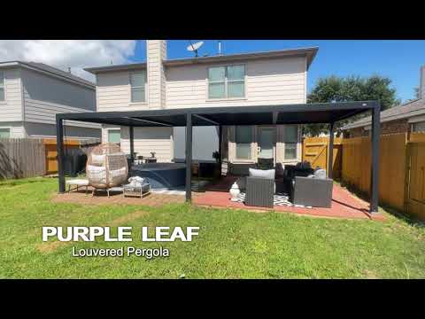 Experience Luxury Outdoors with PURPLE LEAF Louvered Pergola