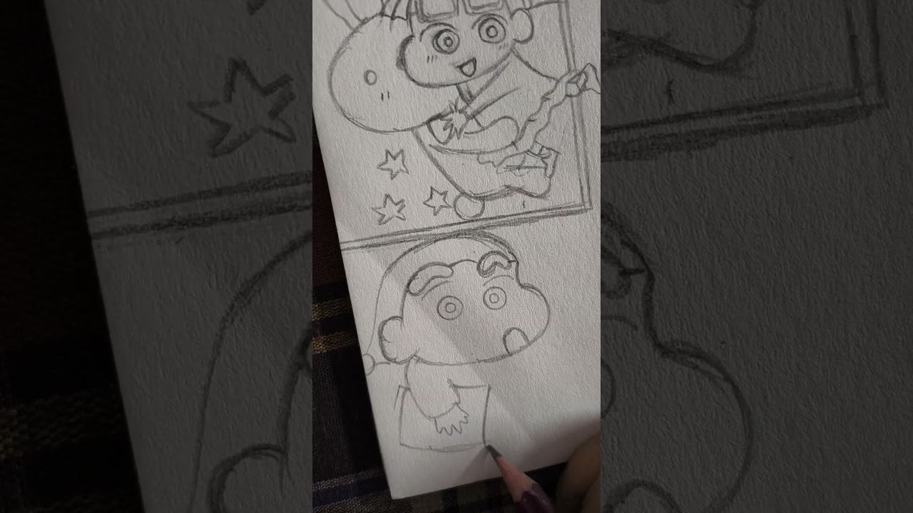 #shinchan collage drawing # sketch