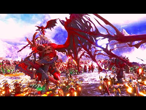 Total War WARHAMMER 3 - GRAND CATHAY VS  KHORNE | FIRESupport | 4K