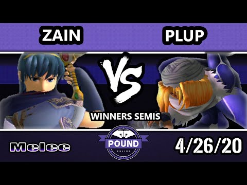 Pound Online 2020 Melee Winners Semis - Zain (Marth) Vs. Plup (Sheik) SSBM Singles