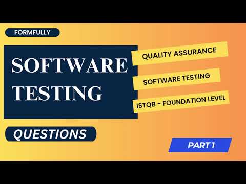 Software Testing Questions | ISTQB Foundation Level MCQ | Part 1 #istqbfoundation #istqb #testing
