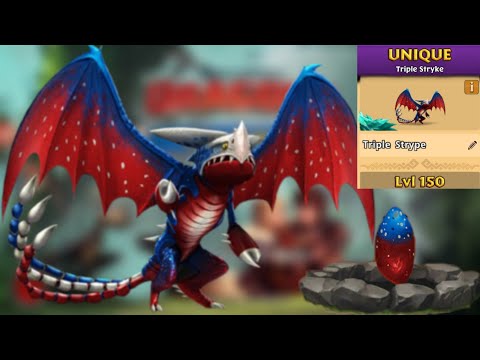 Triple Strype Max Level 150 Titan Mode - Unique Triple Strike - Dragons:Rise of Berk