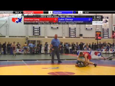 University Freestyle Quarterfinal 63kg - Andrew Long vs. Luke Cherep