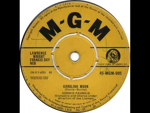 UK New Entry 1958 (131b) Connie Francis - Carolina Moon