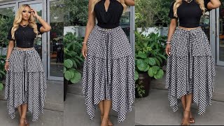 How To Sew a Trending Handkerchief Skirt Step by Step | Easy DIY