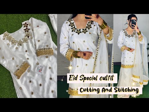 Eid Special Dress 2026✨ Full handwork suit with Sharara Cutting & Stitching/Mirror Work Dress Design