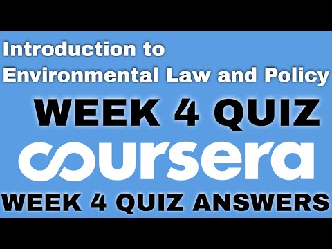Introduction to Environmental Law and Policy week 1 quiz answers Introduction to Environmental Law
