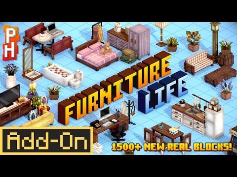 The BEST FURNITURE LIFE ADDON Brings 1500+ BLOCKS to Minecraft Bedrock Edition