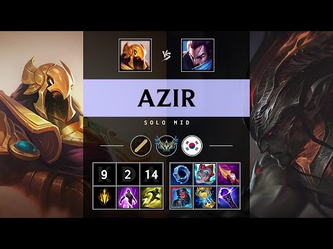 Azir Mid vs Yasuo - KR Challenger Patch 25.13