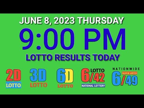 9pm Lotto Result Today PCSO June 8, 2023 Thursday ez2 swertres 2d 3d 6d 6/42 6/49