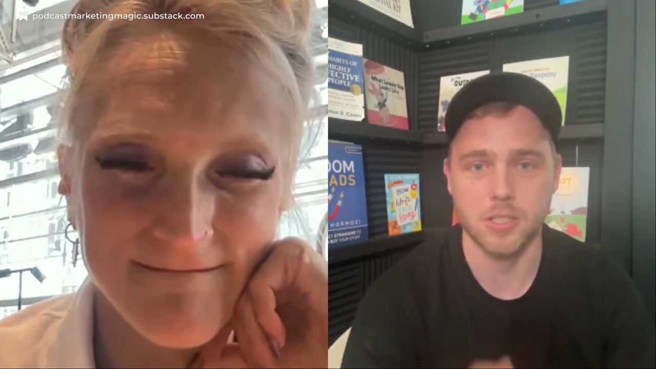 Timmy Bauer studying a virtual podcast interview