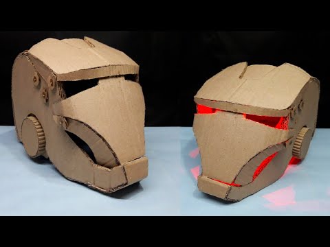 How To Make Iron Man Mask with Transformer - DIY Cardboard