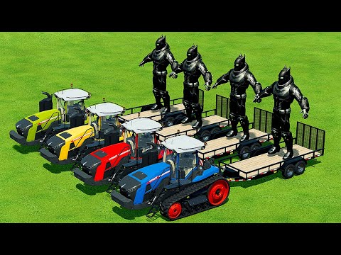 TRANSPORT BATMAN WITH COLORED FENDT TRACTORS - Farming Simulator 22