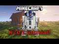 How to build 2d pixel art R2D2 from Starwars in minecraft!