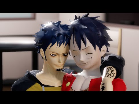 [MMD One Piece] - Law x Luffy (LawLu) - Pet The Good Boy
