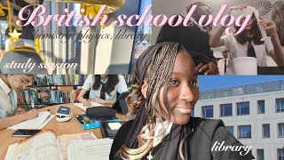 ⭐another realistic british school vlog • library study session✮⋆˙ ||romanticizing, friends