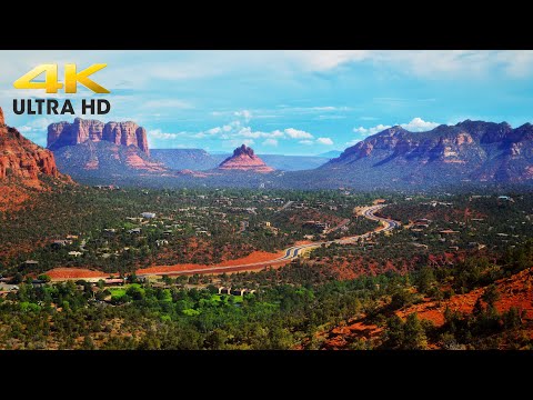 Sedona Arizona 4K | Red Rock Scenic Byway Complete Scenic Drive | Driving Through Downtown Sedona