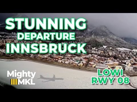 Departure Innsbruck runway 08 (INN LOWI)