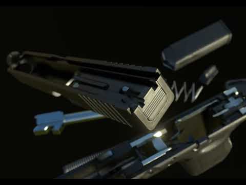 Glock17 Gen3 Full Dissasembly [3D Animation]