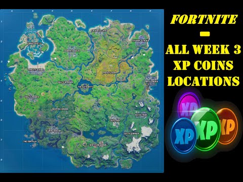 All XP Coins Locations of WEEK 3 (Green, Blue, Purple, and Gold) - Fortnite Season 4 Chapter 2