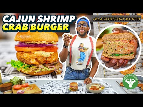 Cajun Shrimp and Crab Burger