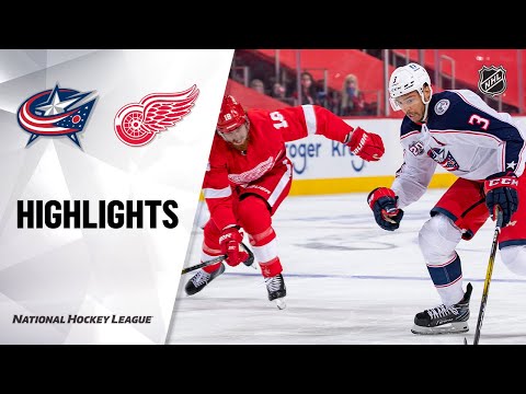 Blue Jackets at Red Wings 1/18/21 | NHL Highlights