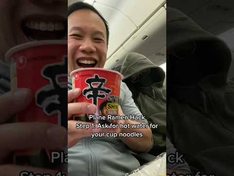 Making a Ramen Hack On The Plane 🤯