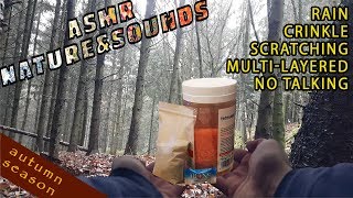 ASMR on a rainy day - multi-layered - rain - crinkle - scratching