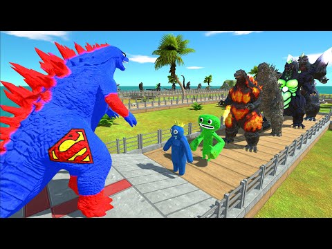 Superman Godzilla 2014 Oasis Death Run - Animal Revolt Battle Simulator