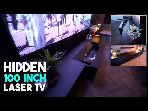 The Incredible Hidden 100 Inch Laser TV the Ultimate TV Set Up