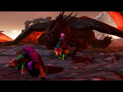 Therizinos + Veggie cakes = Easy Dragon Fights! - Ark: Survival Evolved - S1E23 - The Island