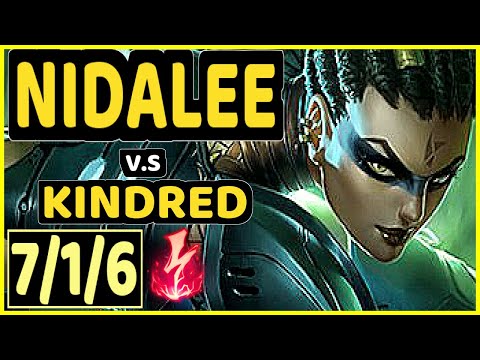 TARZAN (NIDALEE) vs KINDRED - 7/1/6 KDA JUNGLE CHALLENGER GAMEPLAY - KR