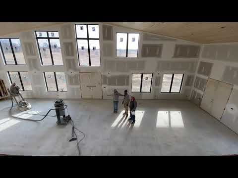Barndominium Stained and Polished Concrete Floor - Timelapse