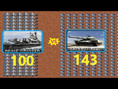 Aegis vs Grizzly - Same Cost - Red Alert 2