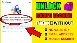 HOW TO UNLOCK FACEBOOK ACCOUNT WITHOUT IDENTITY? FACEBOOK ACCOUNT LOCKED RECOVER 2023