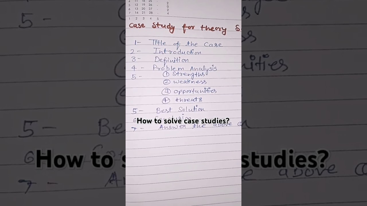 How to attempt case study in MBA  || #casestudy #mba #shorts
